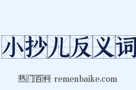 小抄儿反义词是什么意思的图片